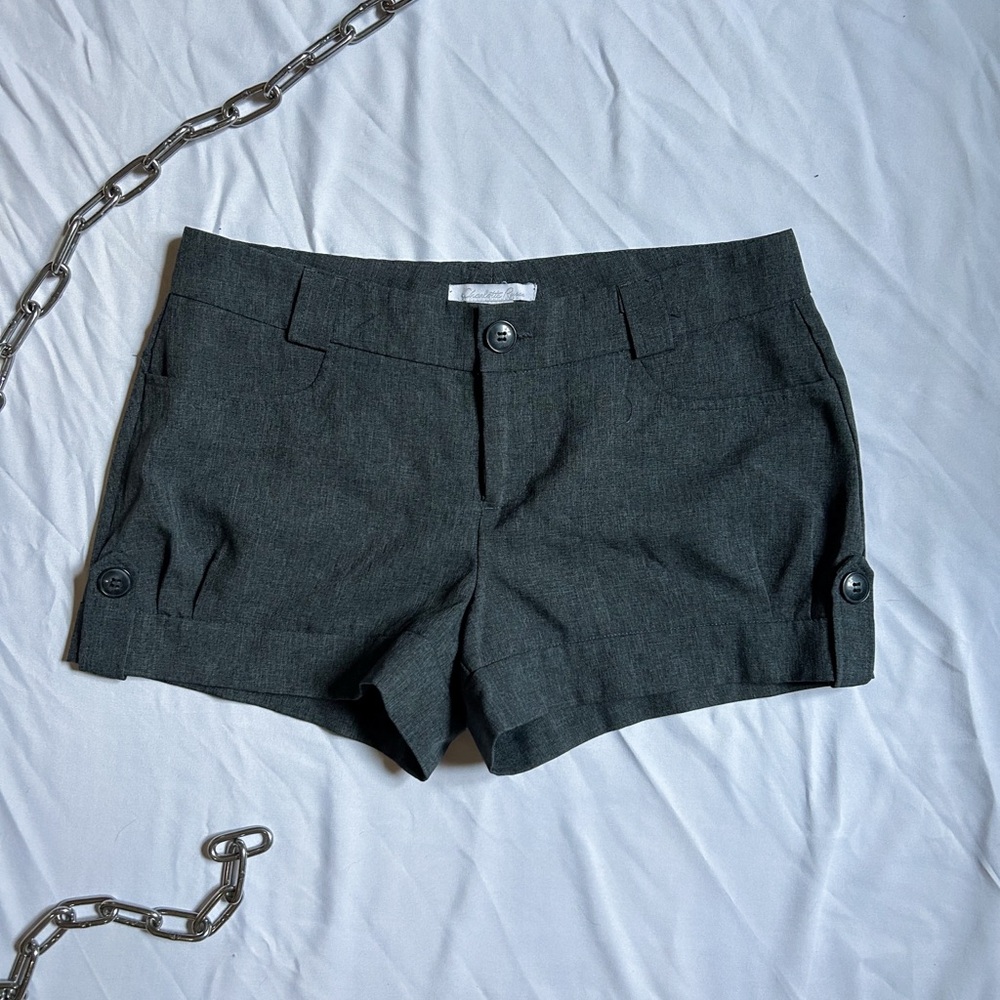 Y2K Charlotte Russe Grey Low Rise Shorts